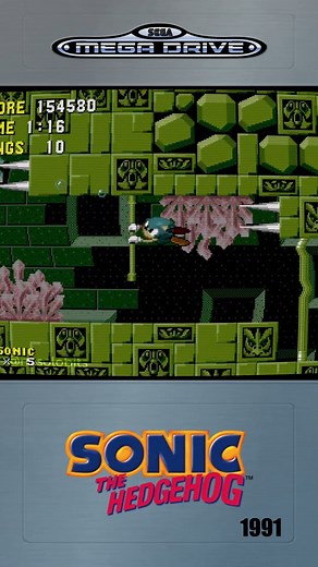 Sonic the Hedgehog · Mega Drive · Sega, 1991 #retrogaming #nostalgia #anxiety | NoSoloBits