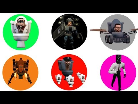 Spin Wheel Welder Toilet, Police Toilet, Claw Car Toilet, Mutant Police Toilet, Brave Speakerman