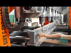 5 axis simultaneous cnc wood carving machine