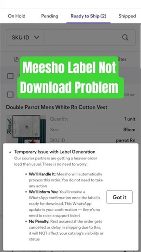 Meesho Label Downloading issue?😧 Solution