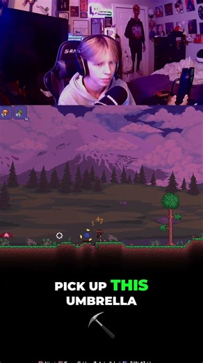 Terraria Secret: This Umbrella Negates Fall Damage! #shorts