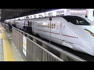 九州新幹線800系つばめ 博多駅を発車 Kyusyu Shinkansen 800 Series Shinkansen