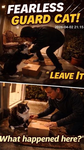 Security Cam Hero Cat Attacks Package Thief! 😱🐱📦