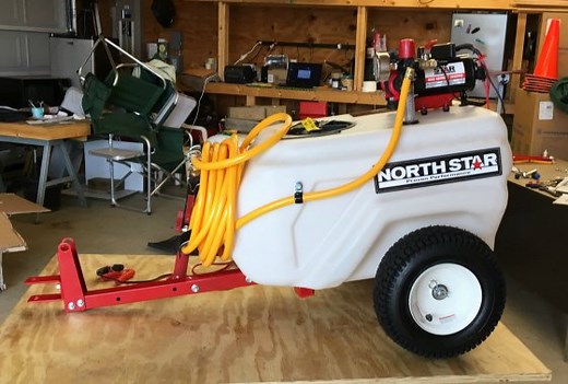Review of the NorthStar High-Pressure Tow Behind Tree/Orchard Sprayer — 21-Gallon Capacity, 2 GPM, 12 Volt - Mike's Backyard Nursery