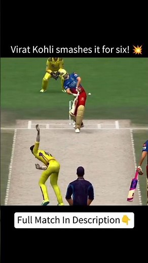 Virat Kohli Smashes a Massive Six 💥 | RCB vs CSK | EA Cricket 25 | Watch Full Match in Description 👇
