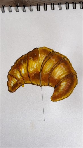 Left vs Right hand 🥐 #sketch #sketchbook #ardrawing #shorts #shortvideo #fyp