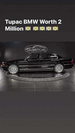 Tupac's $2M BMW 750iL V12 🖤 The 1996 BMW that Tupac Shakur was inside when he was shot and killed has been a source of speculation about ghosts over the last several years, according to the Las Vegas company that listed it for sale. The sedan was completely restored to how it looked before Shakur was shot four times in the passenger seat at a stoplight near the Las Vegas Strip in 1996. The bullet holes have been repaired, and the black leather seats show no signs of the deadly scene. Tupac last