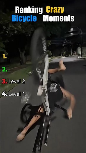 Ranking Crazy Bicycle Moments #funny #ranking #viral #memes