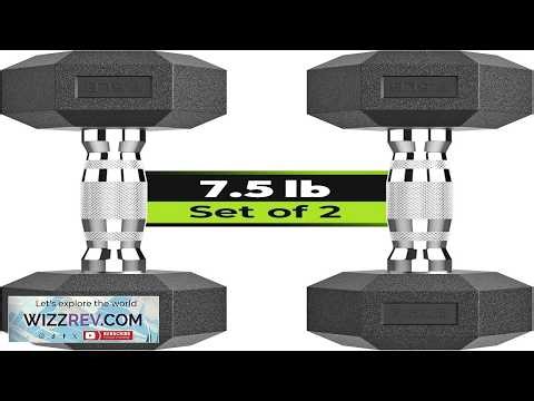 Hex Dumbbell Set 2.5 65 Lb Rubber Encased Exercise & Fitness Dumbbells Weights