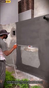 Spray Painting Process | Workers Applying Paint Professionally #skilledworkers #constructionwork