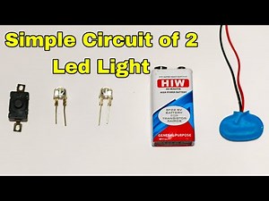 How to connect 2 led Light with 9v battery