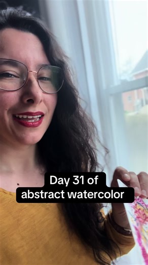 Day 31 of abstract watercolor 💛 the texture and gold in this one is so pretty ✨