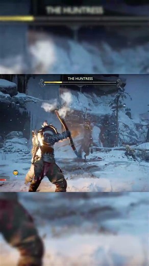Kratos vs Huntress Brutal Fight 😱 PS5 #shorts