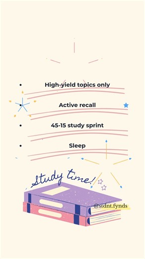 student fynds on Instagram: "Last-minute study tips that actually work ✨ If you’re cramming, do it smart, not stressed. Follow for more study + student hacks 📖 #studytok #studenttok #crammingtime #examweeks #studyhacks101 #collegelife📚 #studytips101 #academic"