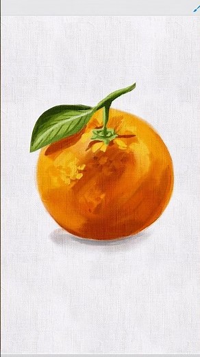 How to draw an orange 🍊 Realistic Oil Brushes and Canvas for Procreate ✏️ #procreate #digitaloil