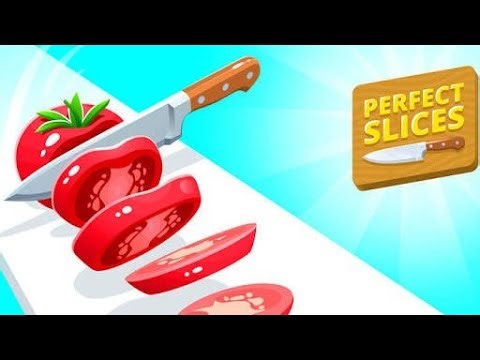 PERFECT SLICES GAME🔴 PERFECT CUTTING VEGETABLES🍏 🍊🍉🥒🥕🍆🍑 #perfectslices