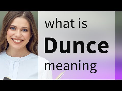 Dunce • what is DUNCE definition