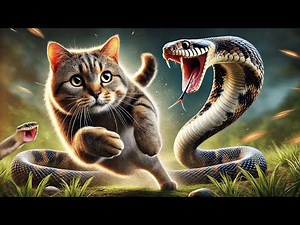 Snake Attack Cat Family: How This Cat Dodged the Deadly Strike in the Nick of Time!
