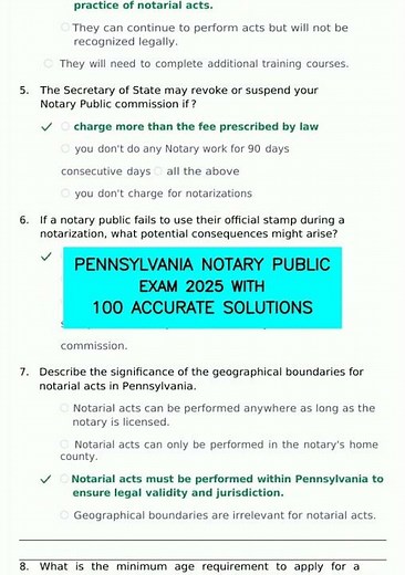 PENNSYLVANIA NOTARY PUBLIC EXAM 2025 WITH 100 ACCURATE SOLUTIONS video