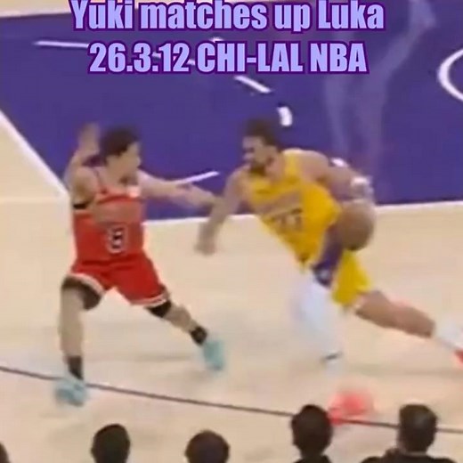 Yuki matches up Luka 26.3.12 CHI-LAL NBA #河村勇輝 Yuki Kawamura #bulls #lakers