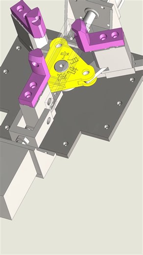 Three-jaw clamp #mechanism #machine #3dprinting #solidworks