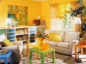 Yellow Living Room Decorating