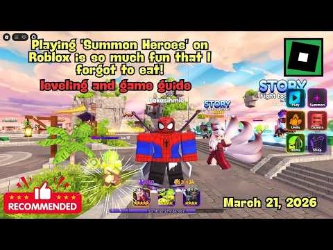 How to level up and a game guide for 'Summon Heroes' on Roblox ? #roblox