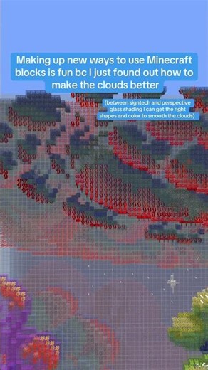 #minecraft building but I need to make up new building tech to smooth the clouds