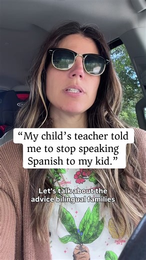 I see way too many parents whose children have already grown up, and they regret having switched to English because their kids preschool teacher told them to do so. Or because an English-only SLP evaluated their child and have them the wrong advice. Although these are professionals, you have to remember that language development is not the same for bilingual children and monolingual children. Bilingualism does not cause delays, and that’s very important to remember. But we also have to remember 