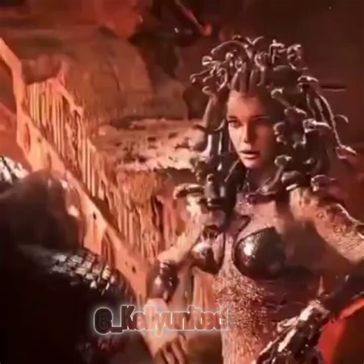 Medusa insane final fight Clash of the Titans (1981)Perseus moves through the dark temple. His men get turned to stone. Using his shield as a mirror, he tracks her glowing green eyes… then strikes!Sword cuts clean. Her head comes off. The body moves wildly. Still scary after all these years.Ray Harryhausen effects are legendary. Best Gorgon scene ever?