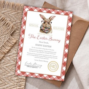 Editable Letter From the Easter Bunny, Instant Download, Kids Easter Printable, Custom Name Easter Letter - Etsy