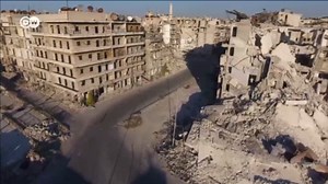 Drone footage shows heavy destruction in Aleppo