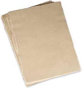 Handmade Hemp Deckle Edge Blank Paper - A4 Size Package of 50 - Watercolor Mixed Media Loose Leaf Paper for Writers, Invitations, Crafts - Thick 130 GSM Recycled Paper - 8.25 x 11.7"