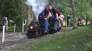 A tripleheader steams up the grade at the Mill Creek Central Railroad as it heads to Barney Yard. | The Steam Channel