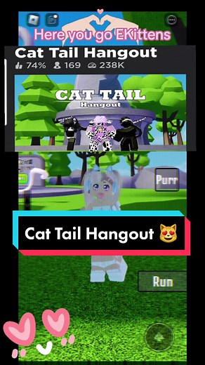 Roblox Cat Tail Hangout Thank you @☆ミDraculaura☆ミ for telling me about thisb gem. 🫶 #roblox #robloxavatar #robloxcattailhangout #ekitten