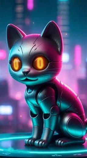 This Cute Robot Cat Talks to You 🤖🐱 | Cozy Sci-Fi Vibes #cat #cutecat