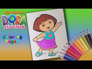 Dora The Explorer Coloring Book. Nickelodeon Colouring Pages. Coloring for kids.