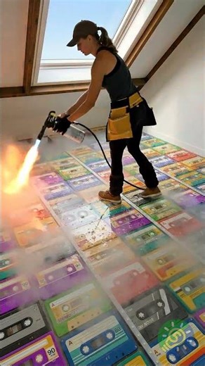 Alte Kassetten werden zu einem epoxidbeschichteten Boden 😲✨