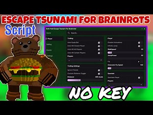 Escape Tsunami For Brainrots *NO KEY* - Teleport to End, Anti Tsunami, Auto Farm Divine & More!