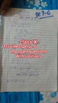 class X board important questions with solutions