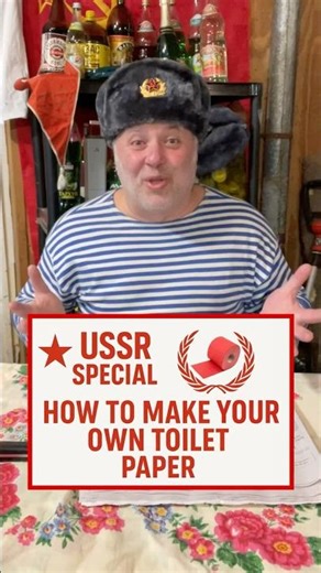 USSR Special: How To Make Your Own Toilet Paper #crazyrussiandad #toiletpaper #ussr #sovietunion