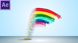 After effect tutorial | Particles logo with seeds bouncing on the floor - 26