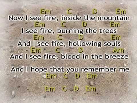 Ed Sheeran - I see Fire Lyrics & Chords