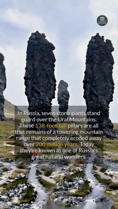 What do these 200-million-year-old Russian pillars look like to you? #ancienthistory #historyfacts #russia | Intriguing Archaeology