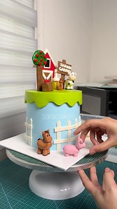 Farm Themed Cake #firstbirthdaycake #fbreelsvideo #cakedecoratingvideos #SaraCakes #homebakerph #farmtheme | Sarah Cake Vlogs