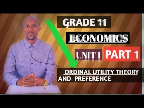 ordinal utility theory and preference