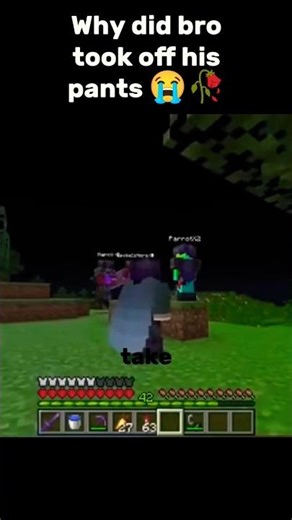 Why did parrot took off his pants while recording 😭🥀 Minecraft Unstable Smp #shorts #memes