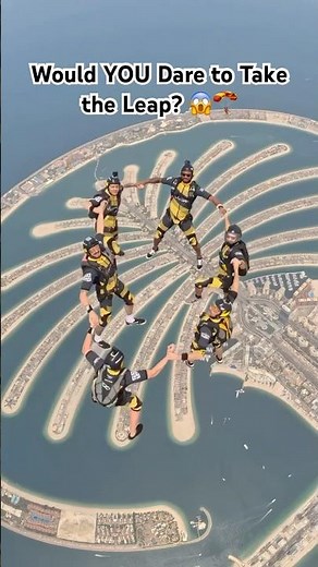 Free Fall Skydive in Dubai – Would YOU Dare to Take the Leap? 😱🪂 #shorts