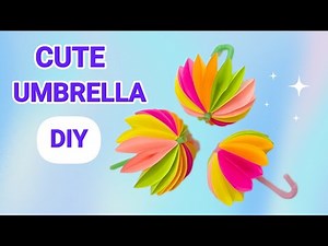 DIY Paper Umbrella 🌈 | Easy Colorful Craft