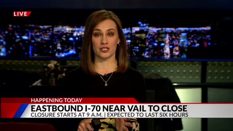 Eastbound I-70 near Vail to close for vehicle recovery